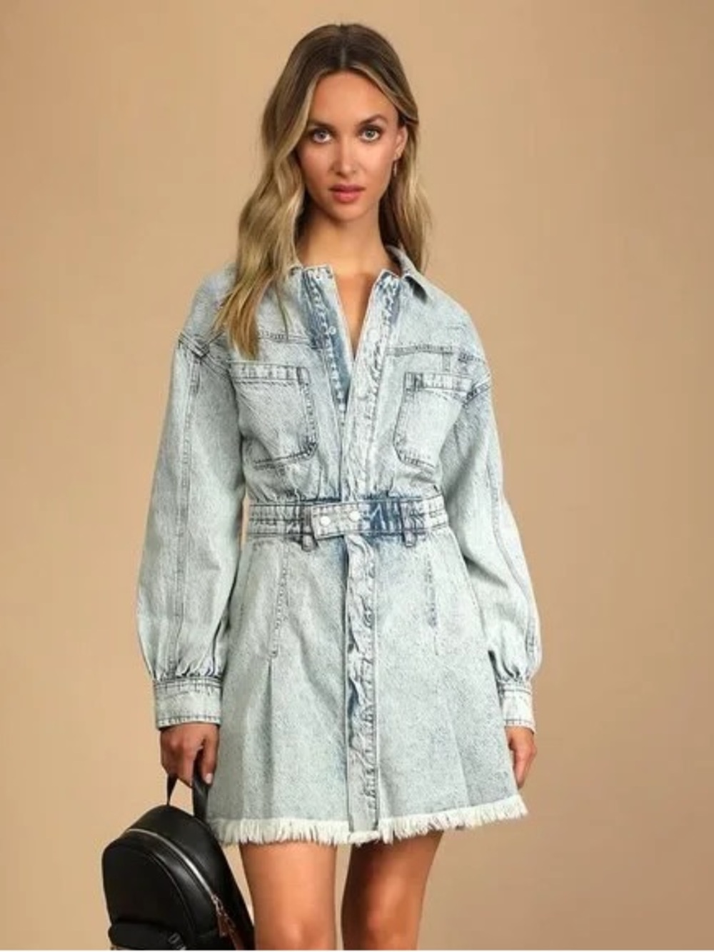 Free People Light Wash Denim Dress